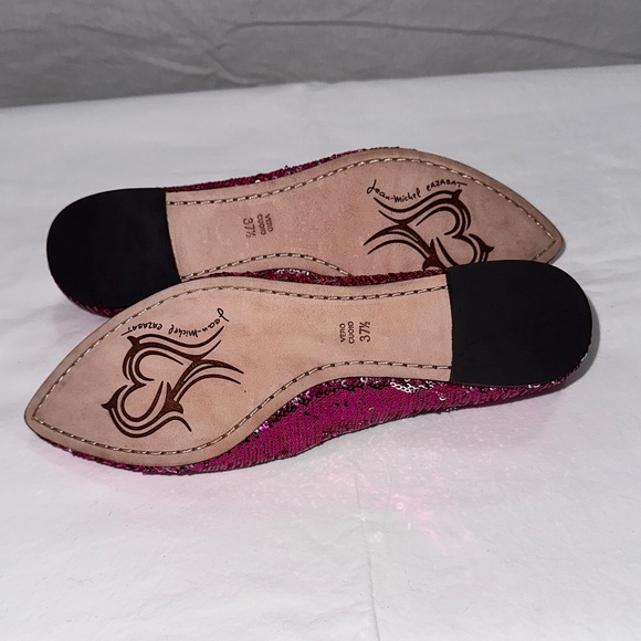 Jean-Michel Cazabat "Vanity" Fuchsia/Silver Sequins Flats - NEW IN BOX! - Picture 4 of 8